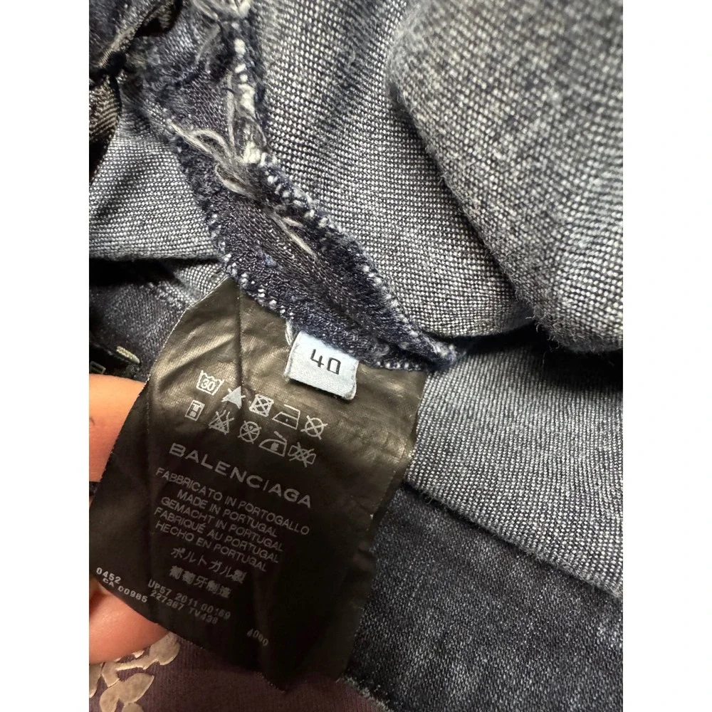 Balenciaga Pants Womens Dark Wash Denim Jeans Size 40 Made in Portugal
